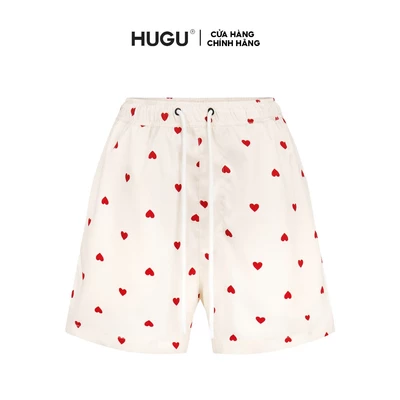 Quần đùi local brand HUGU - HEARTFELT SHORTS - quần form ngắn, họa tiết trái tim, chất liệu cotton - poly
