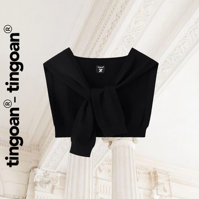 TINGOAN® - Khăn choàng len phối đồ ĐEN (phụ kiện)