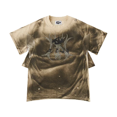 ÁO "CHAOS GIRL" BROWN WAXED T SHIRT