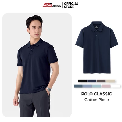 Áo Polo Nam Classic Premium 5S FASHION Trơn Basic Bo Dệt Hiệu Ứng Lịch Lãm, Sang Trọng (01-APC25030)