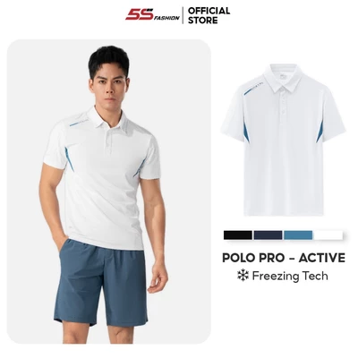 Áo Polo Nam Thể Thao 5S FASHION Mát Lạnh Thoáng Khí, Thiết Kế Can Phối Khỏe Khoắn (01-APC25035)