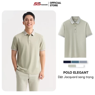 [XẢ HÀNG ĐỢT CUỐI] Áo Polo Nam 5S FASHION Chất Liệu Thấm Hút, Mát, Thiết Kế Dệt Jacquard Phom Regular APC25023