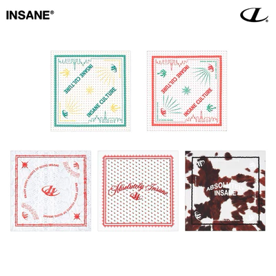 Khăn Bandana InsaneClo BANDANA Unisex Khăn Vuông In Hoạ Tiết Vải Lụa Satin
