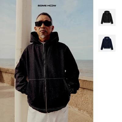  Áo Khoác Nam Indigo Hood Relaxed * Én Col 25, Chất Vải Jean Indigo Thoải Mái,  AK0085, SOME HOW STORE
