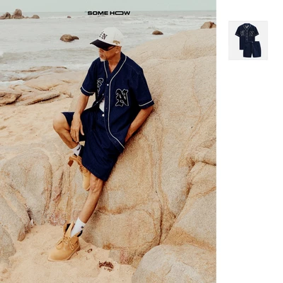  Set Nam Shirt Short Denim Minisnake * Én Col 25, Chất Vải Denim Thoải Mái, SB0053, SOME HOW STORE