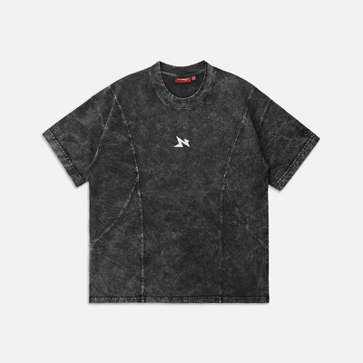 Áo thun NEEDS OF WISDOM Arcline Acid Washed Tee - Black - Local Brand Chính Hãng