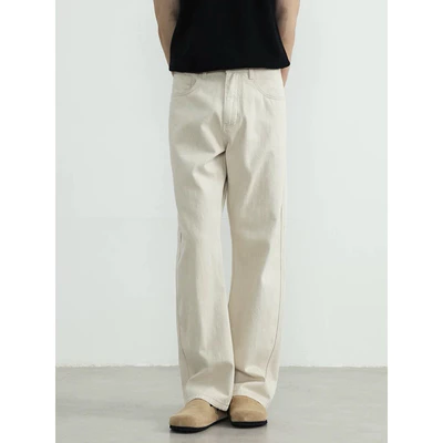BEIGE WIDE STRAIGHT JEANS WHOSE - Quần jeans ống đứng Whose Studio 1685