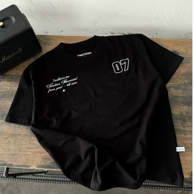 Áo Thun Timeless Unisex Oversized 7MILLIONS (Kem & Đen & Xanh Dương)