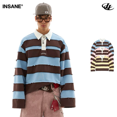 Áo Thun Tay Dài InsaneClo REBEL LONGSLEEVE POLO Form Boxy Unisex Vải Chân Cua Cotton