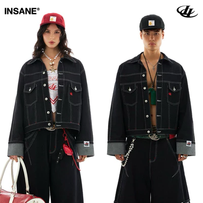 Áo Khoác InsaneClo FOLDLOCK RAW DENIM JACKET Form Unisex Vải Denim