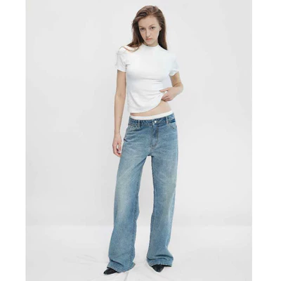 HIGHCHIC - UNSAID COLLECTION - QUẦN JEANS DÁNG SUÔNG - CABLE JEANS