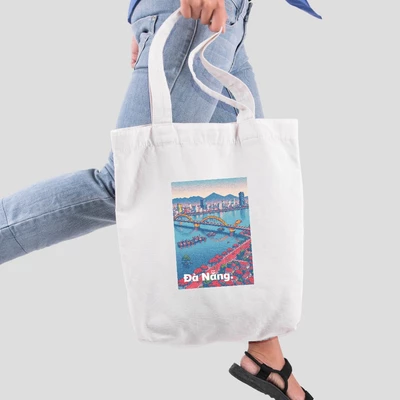 Túi vải tote bag của Chodole chất liệu túi canvas vải bố đẹp in hình độc đáo du lịch Vietnam
