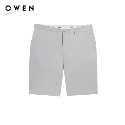Owen - Quần short Slim Fit SK251250 màu Xám nhạt chất liệu Poly recycled (Renu)