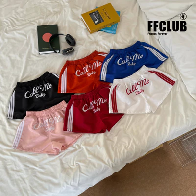 QUẦN SHORT DÙ MÙA HÈ LOGO THÊU CALL ME FFCLUB MIX