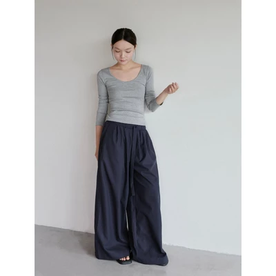 Quần linen dài lưng thun form dài ống rộng 𝐒𝐎𝐌𝐒 | 𝐑𝐮𝐞 𝐏𝐚𝐧𝐭𝐬