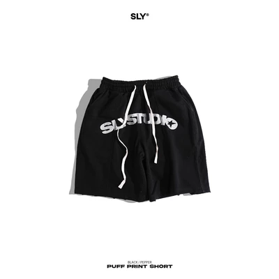 Quần Short Nỉ Chân Cua SLY Starburst màu Đen