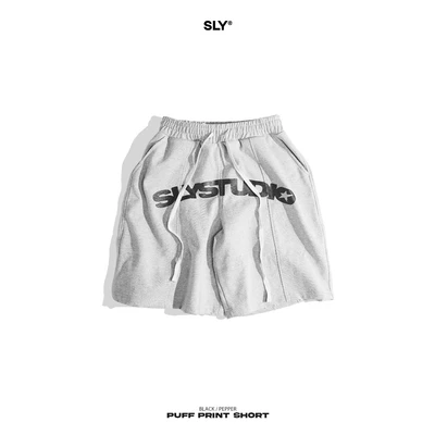 Quần Short Nỉ Chân Cua SLY Starburst màu xám tiêu