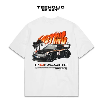 Áo Thun Nam Nữ TEEHOLIC Cotton Cao Cấp Xe Hơi Porsche RWB Phong Cách Retro Y2K - THSI109