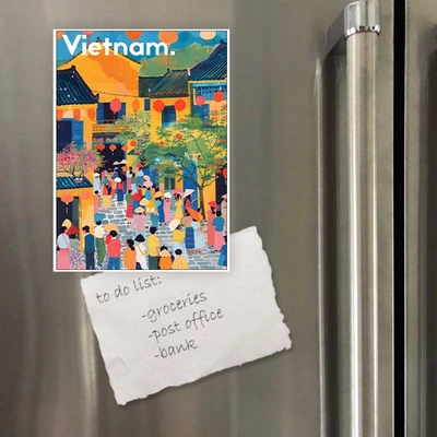 Nam châm hít dán tủ lạnh để trang trí in hình Du lịch Vietnam 2