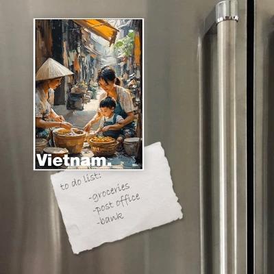 Nam Châm Hít Tủ Lạnh in hình du lịch Vietnam 7