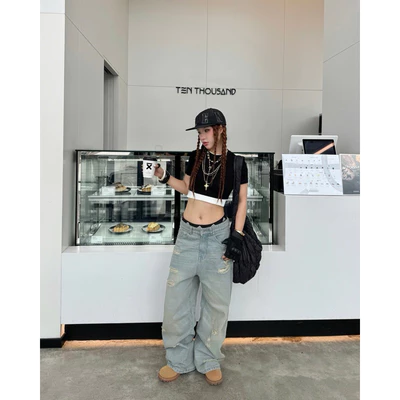 DUST ARMY BAGGY JEANS - Quần jeans ống rộng Whose Stuido 2076