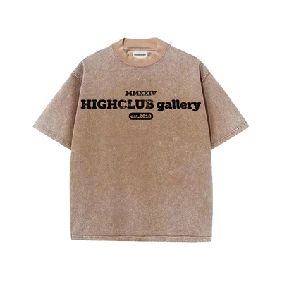 Áo thun GALLERY WASH TEE cổ tròn form boxy HIGHCLUB - UNISEX