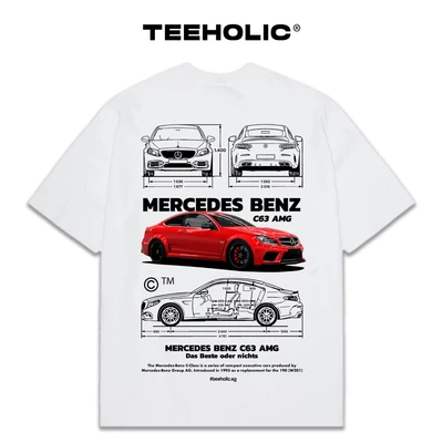 Áo Thun Nam Nữ TEEHOLIC Cotton Cao Cấp Xe Hơi Mercedes Phong Cách Retro Y2K - THSI105