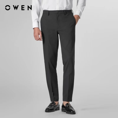 Owen - Quần tây S-Form QG252415 màu Đen chất liệu Conjugated polyester