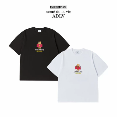 Áo Thun ADLV Bear For Vietnam Dáng Oversized Màu Đen/Trắng - Hàng chính hãng