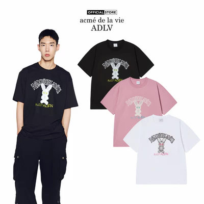 Áo Thun ADLV Blur Alien dáng oversized màu đen/trắng/hồng nhạt - Hàng chính hãng