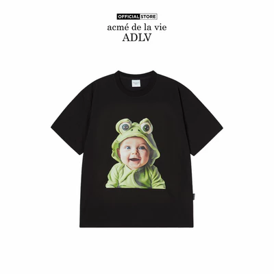 Áo Thun ADLV Baby Face Frog Baby Sleeve Đen (Overseas & Domestic Exclusive) - Hàng chính hãng