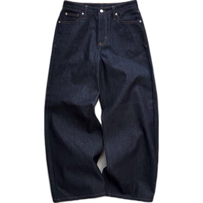 Quần Jean Deep Blue Raw Indigo denim pants form baggy chất denim 13oz
