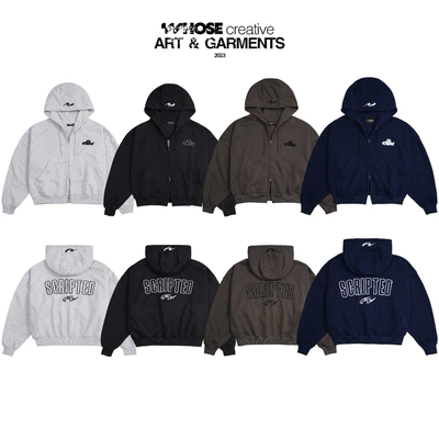 THICKIE HOODIE ZIP - Áo khoác nỉ 2 da thêu nổi (Có túi trong) Whose Studio