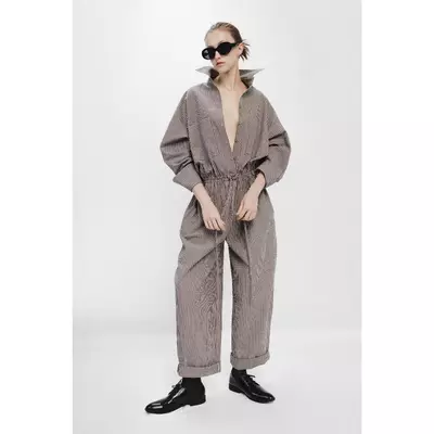 HIGHCHIC - UNSAID COLLECTION - CLAY GREY JUMPSUIT LINEN - THIẾT KẾ CAO CẤP