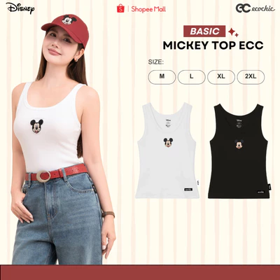 Áo Ba Lỗ MICKEY ECOCHIC TT014 Chất Liệu Cotton Gân Thoáng Mát Mềm Mịn Hàng Chính Hãng Bản Quyền Disney