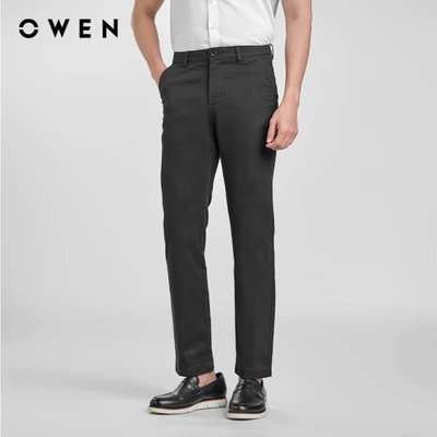 Owen - Quần khaki Regularfit QKR251270 màu Đen chất liệu CVC Spandex