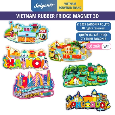 Nam châm hít tủ lạnh hình ảnh các thành phố của Việt Nam Fridge Magnet featuring Vietnam Cities