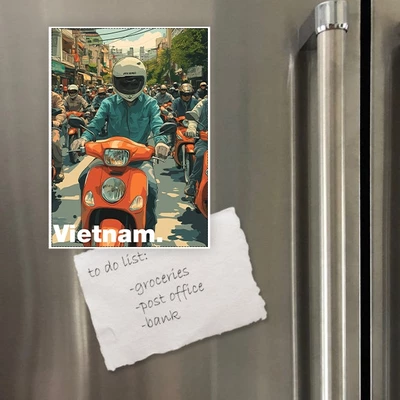 Nam châm hít dán tủ lạnh để trang trí in hình Get Shit Done