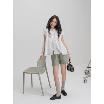 DOB – Áo babydoll cổ tròn tay chờm Harin