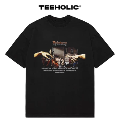 Áo Thun Nam Nữ TEEHOLIC Cotton Cao Cấp Phong Cách Retro Y2K Tranh Gothic THSI45