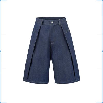 Quần short gấp raw denim  - Ivankov Flap Raw Denim Short