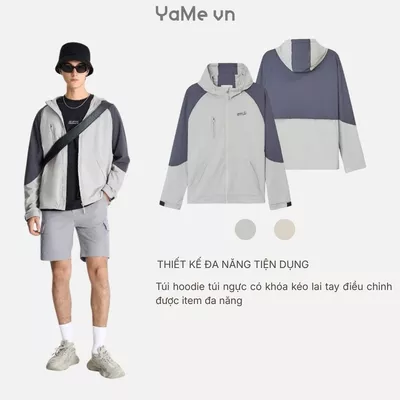 Áo khoác dù phối màu, có nón, phom ôm vừa F2 - The No Style 053 23470 |YaMe|