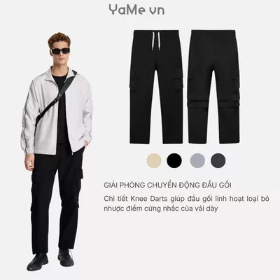 Quần lưng thun túi hộp, ống đứng, phom vừa F3 - The No Style 098 23646 |YaMe|