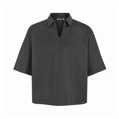 Áo sơ mi ngắn tay cao cấp cổ V - Ivankov Boxy V-neck Polo