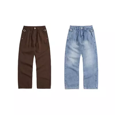 WHOSE x HIMBRAND - Quần Kaki/ Jeans Form Suông Unisex Nam Nữ Slim Fit HIMBRAND Chất Liệu Cao Cấp 2 Màu