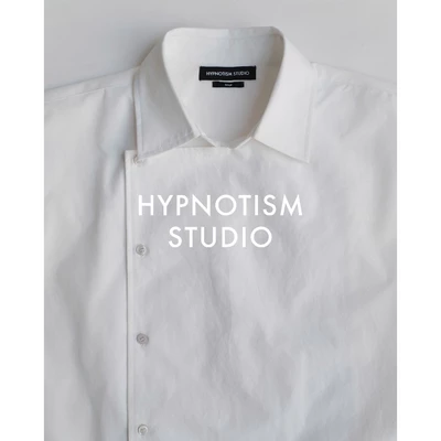 HYPNOTISM | "SLANT SHIRT" - Áo Sơ Mi Tay Ngắn Thiết Kế Tà Đắp Nút Lệch Tối Giản Form Boxy