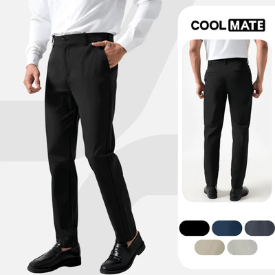 Quần dài nam Kaki Excool co giãn, thấm hút, chống nắng, quần âu chống tia UV Coolmate