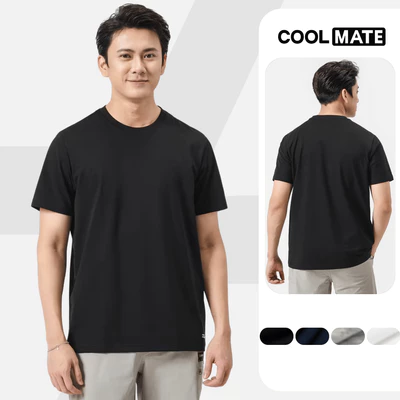 Áo thun nam Cotton Compact phiên bản Premium chống nhăn vải thoáng mát co giãn tốt Coolmate