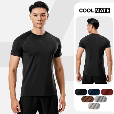 [MUA 3 GIẢM 12%]Áo Thun Gym Powerfit thể thao Slim fit 1952 dáng ôm, co giãn 4 chiều, thấm hút tốt Coolmate
