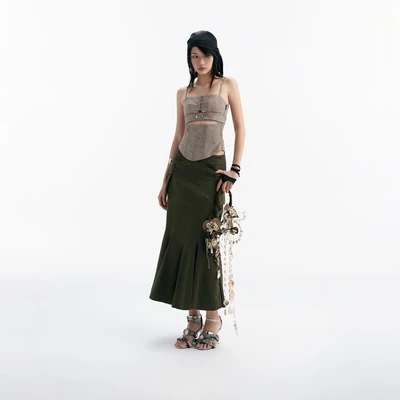 MIRAMON FLARED SKIRT (BROWN) BunnyHill SSDRS03